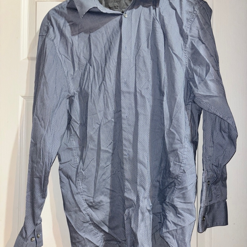 Men's Blue Button-Up Shirt